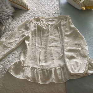 LOFT flowy flower shirt